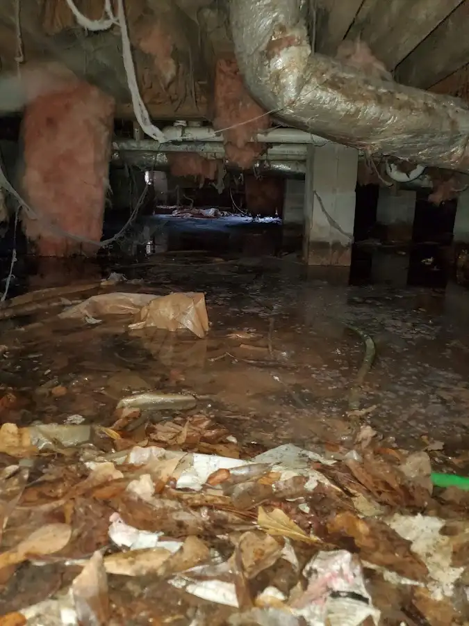 Crawl space flood assessment for Commercial Water Damage Restoration in California Polytechnic State University